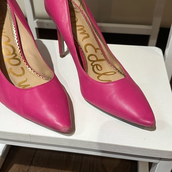 Sam Edelman Hazel Pink Peony Leather Pointed Pump 👠💋❤️ - Picture 6 of 12